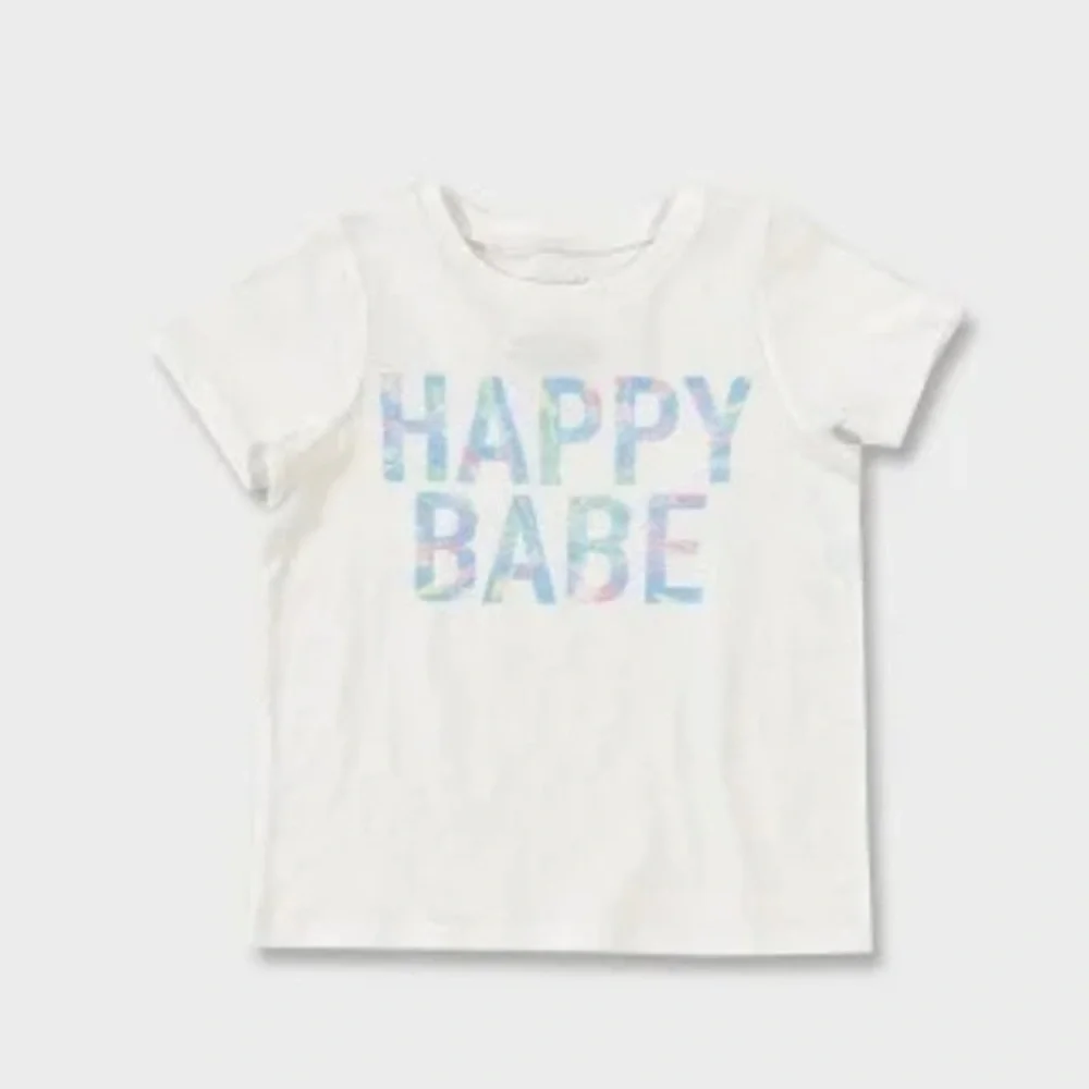 NWT. GRAYSON THREADS Toddler Colorful 'Happy Babe' Print T-Shirt